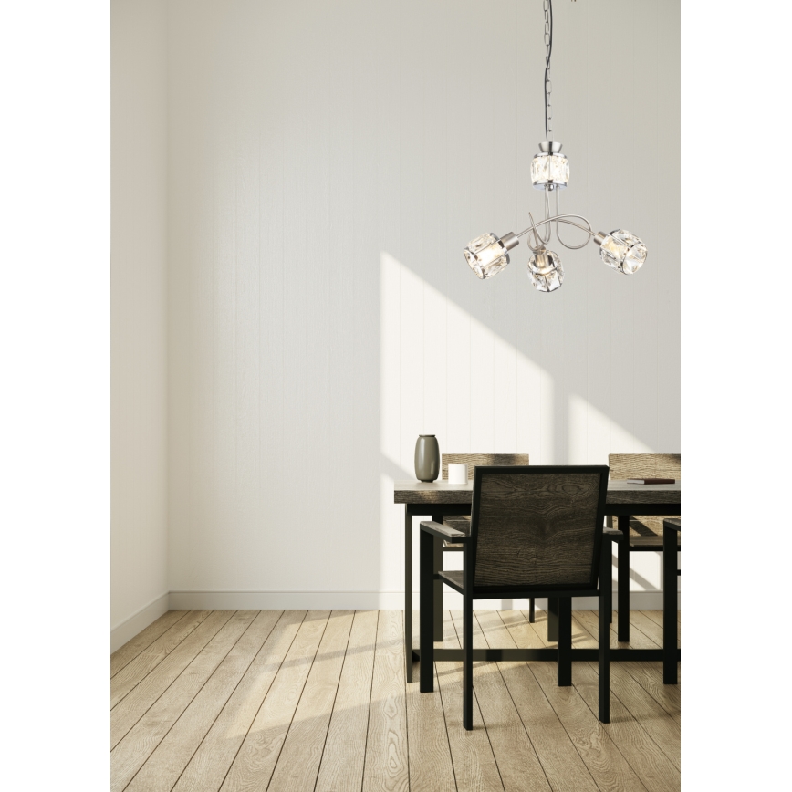 Globo - LED Lysekrone i kæde 3xE14/40W/230V + LED/5W