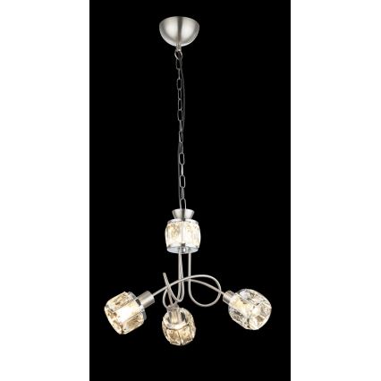 Globo - LED lysekrone på kæde 3xE14/40W/230V + LED/5W
