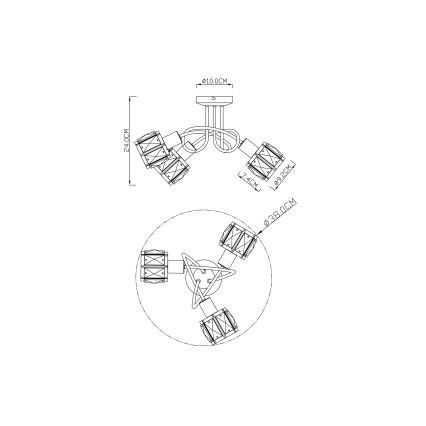 Globo - Lysekrone 3xE14/40W/230V