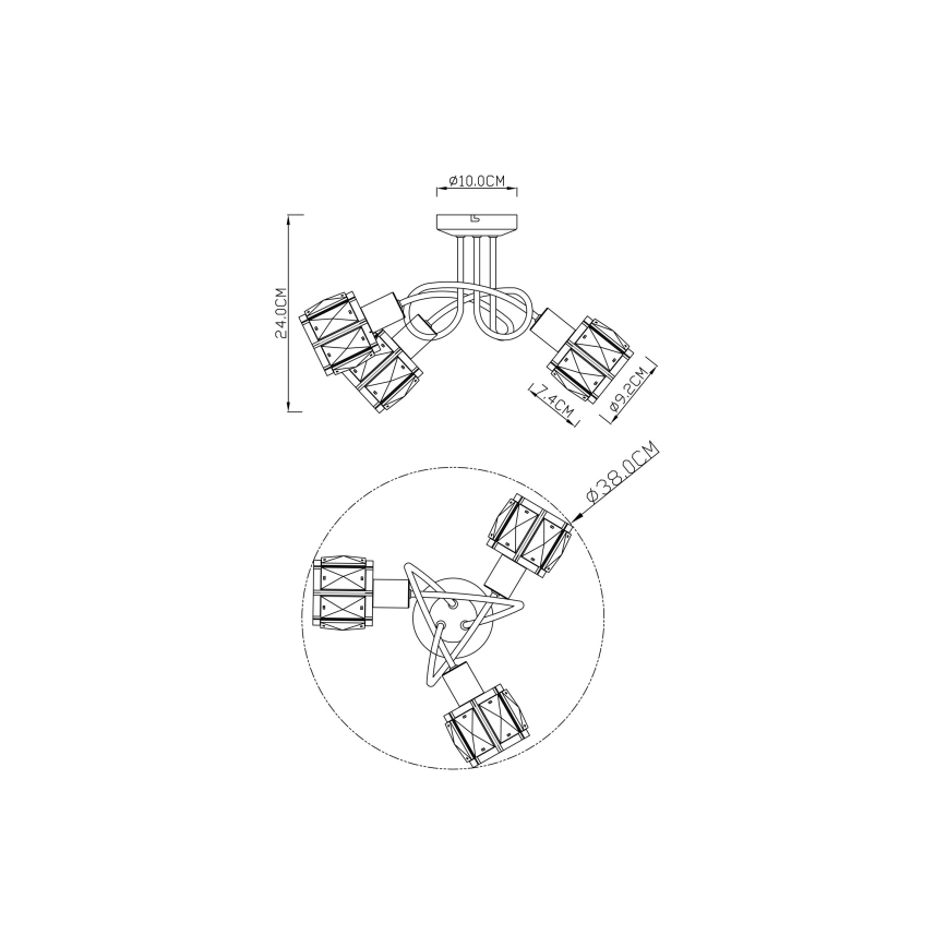 Globo - Lysekrone 3xE14/40W/230V