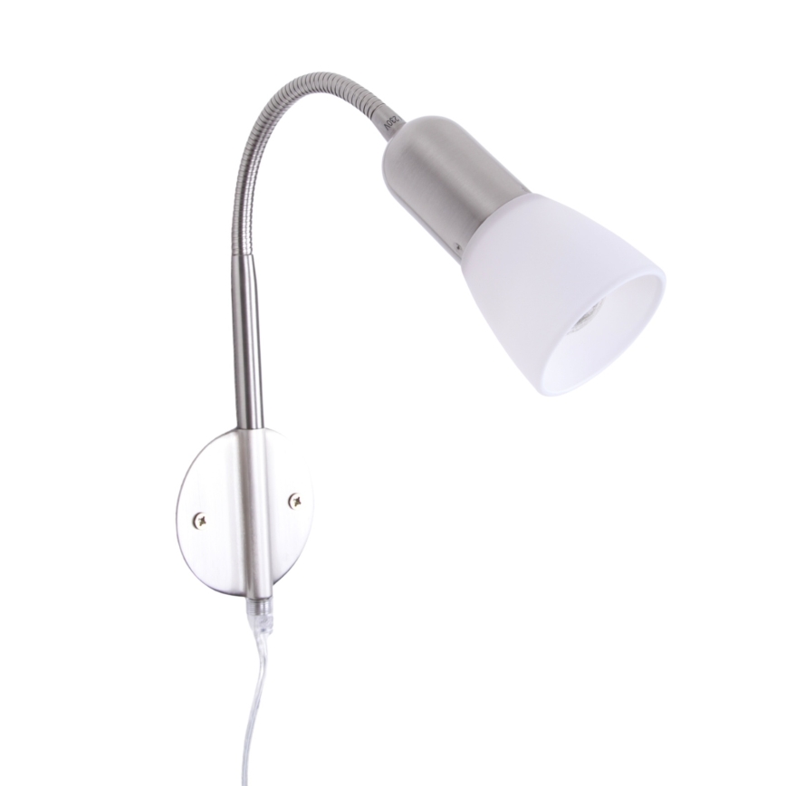 Globo - Fleksibel bordlampe 1xE14/40W/230V mat krom