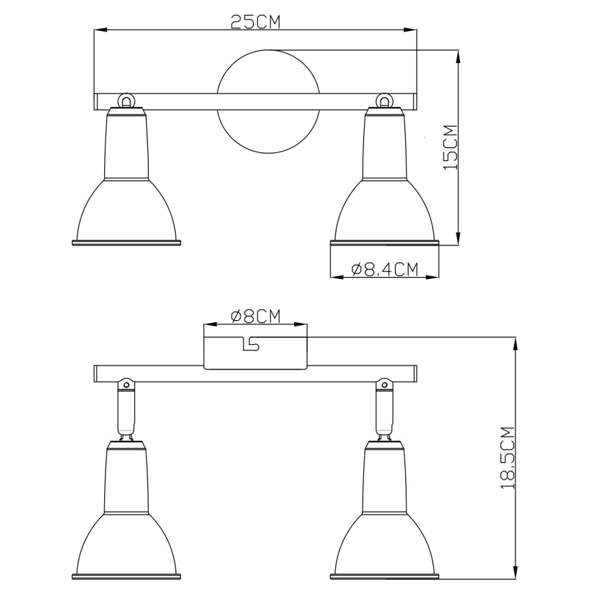 Globo - Spotlampe 2xE14/40W/230V