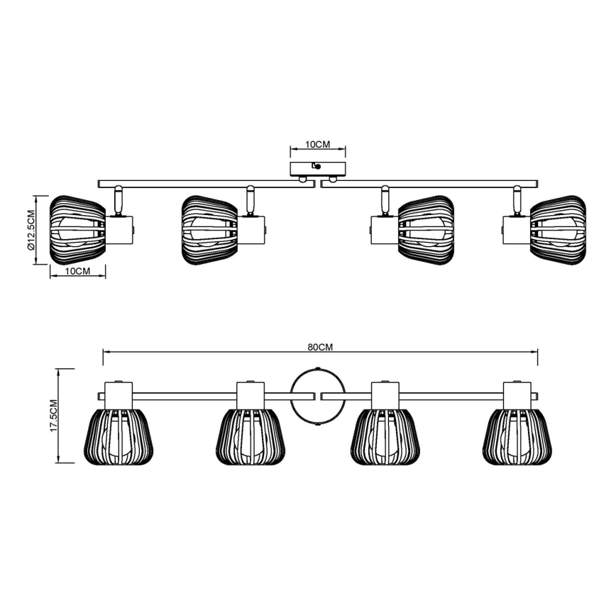 Globo - Spotlampe 4xE27/40W/230V
