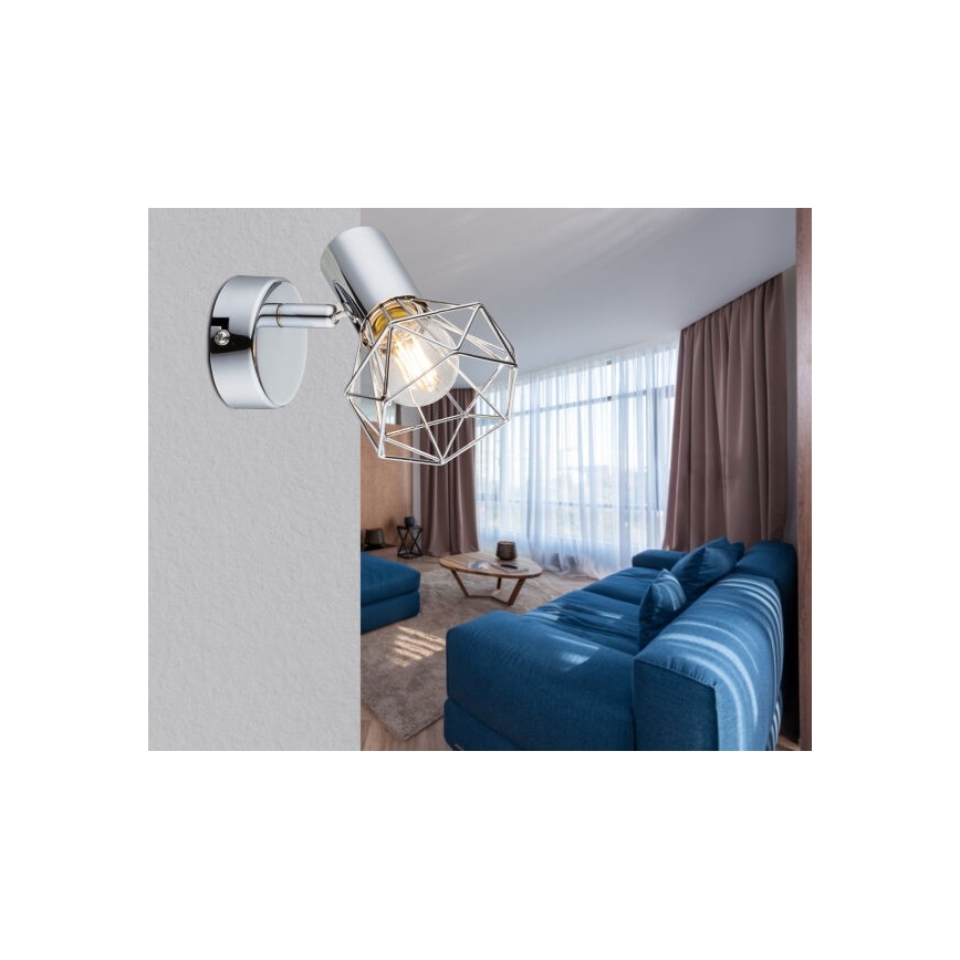 Globo - Vægspot 1xE14/40W/230V skinnende krom