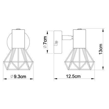 Globo - Vægspot 1xE14/40W/230V skinnende krom