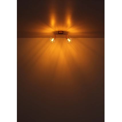 Globo - Spotlampe 2xE14/40W/230V guldfarvet