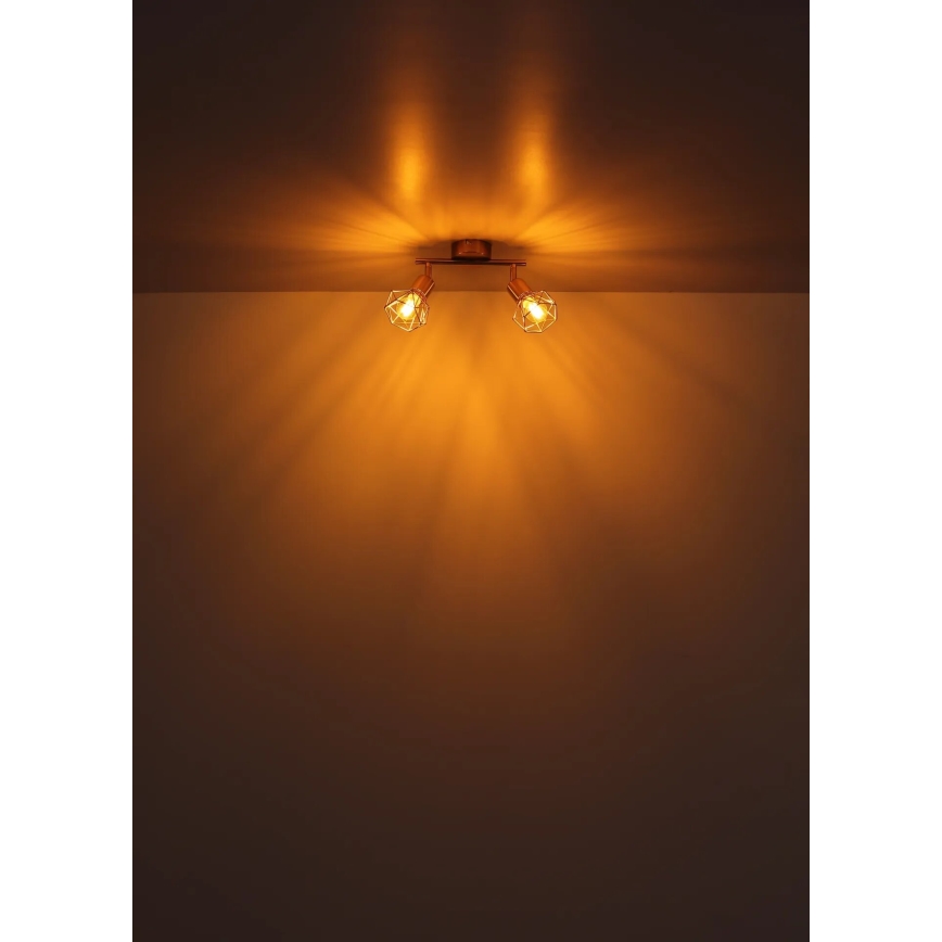 Globo - Spotlampe 2xE14/40W/230V guldfarvet