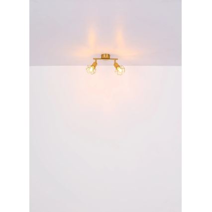 Globo - Spotlampe 2xE14/40W/230V guldfarvet