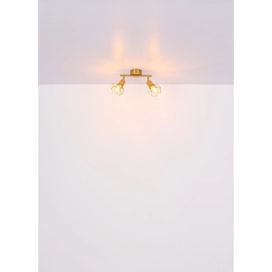 Globo - Spotlampe 2xE14/40W/230V guldfarvet