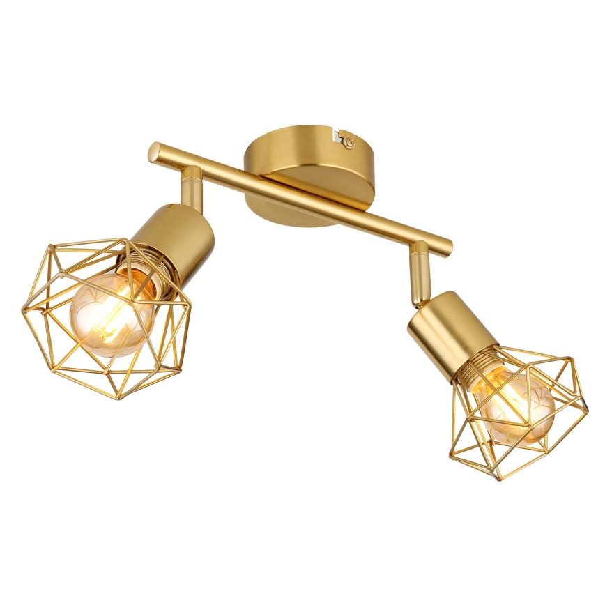 Globo - Spotlampe 2xE14/40W/230V guldfarvet