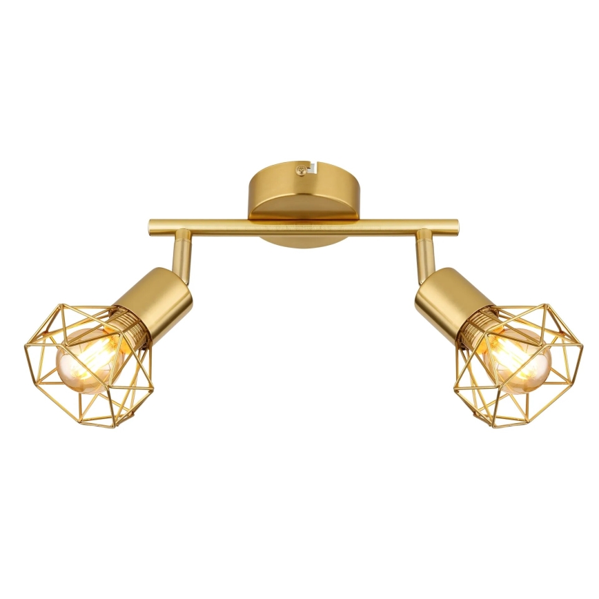 Globo - Spotlampe 2xE14/40W/230V guldfarvet