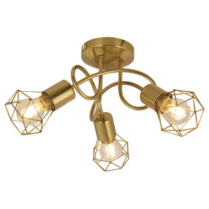 Globo - Loftlampe 3xE14/40W/230V guldfarvet