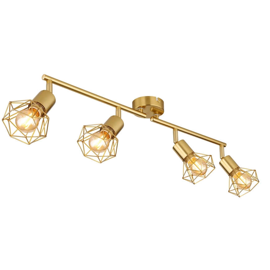 Globo - Spotlampe 4xE14/40W/230V guldfarvet