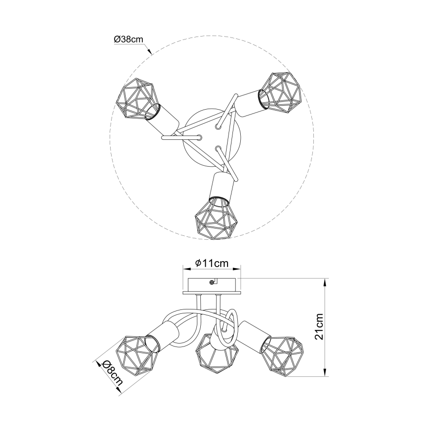 Globo - Lysekrone 3xE14/40W/230V