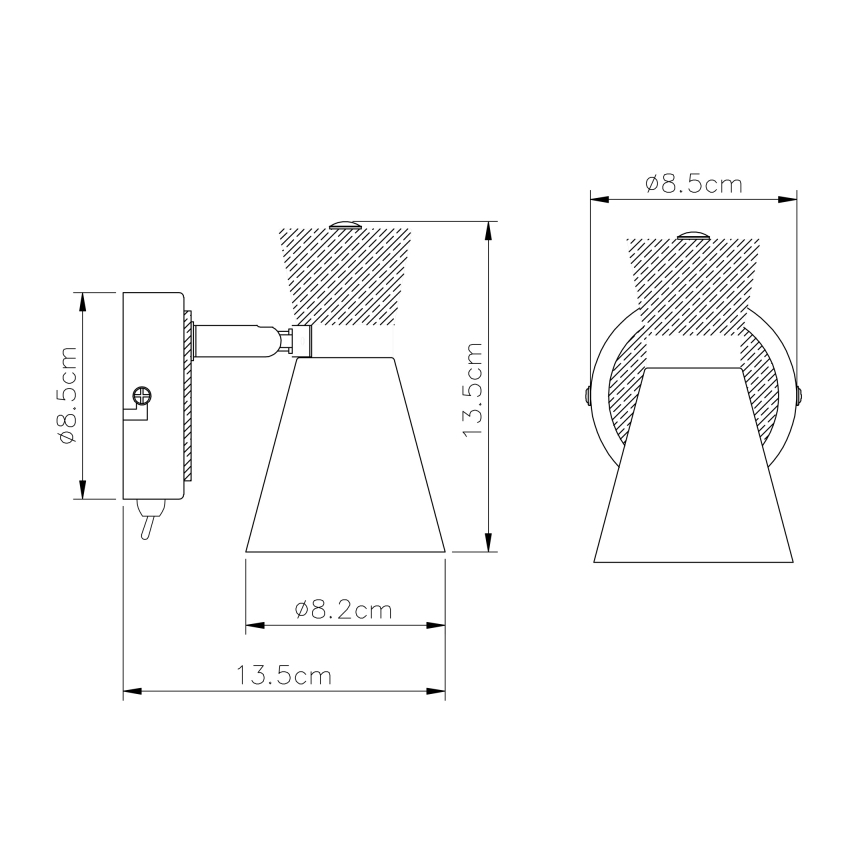 Globo - Vægspotlampe 1xE14/25W/230V