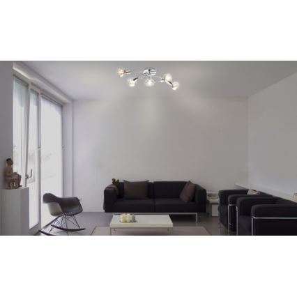 Globo - Fastmonteret lysekrone 5xE14/40W/230V