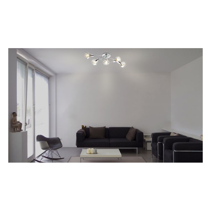 Globo - Fastmonteret lysekrone 5xE14/40W/230V