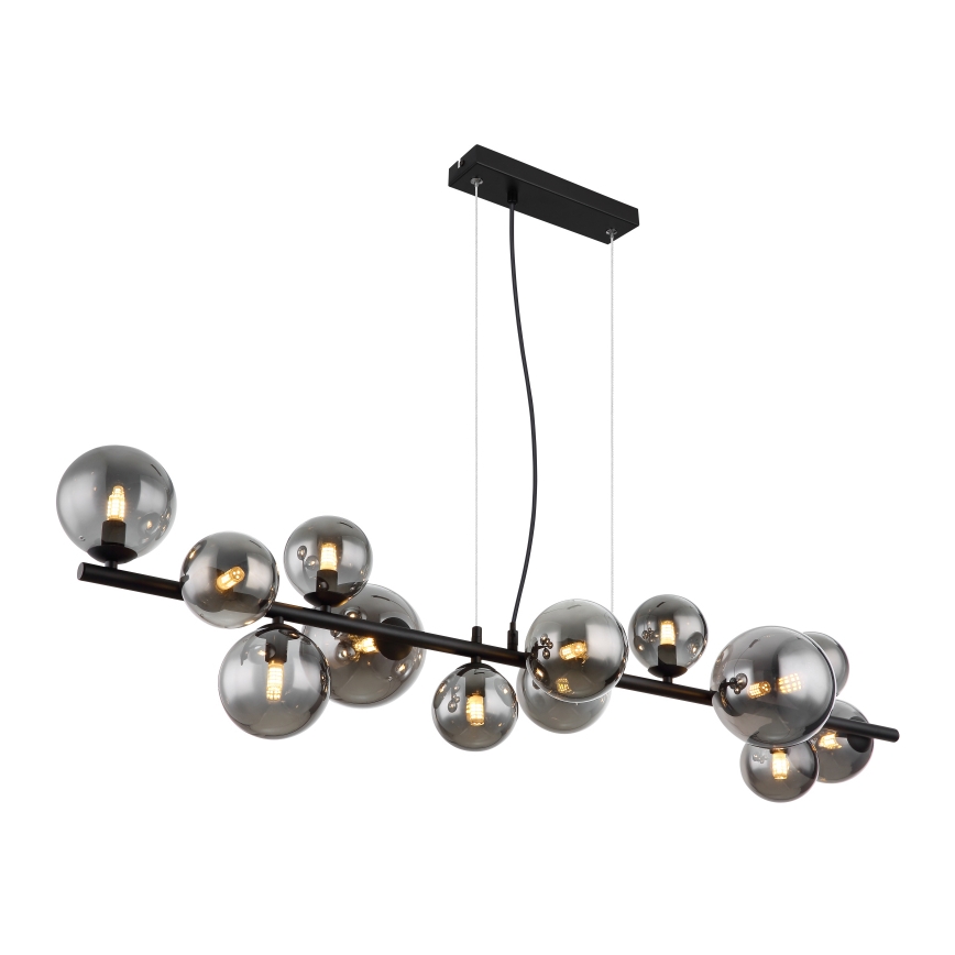 Globo - LED pendel 13xG9/3,5W/230V røget/sort