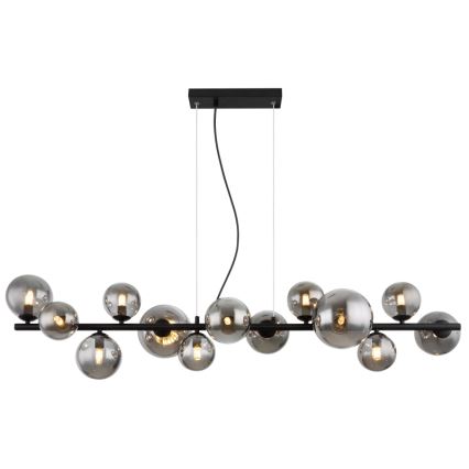 Globo - LED pendel 13xG9/3,5W/230V røget/sort