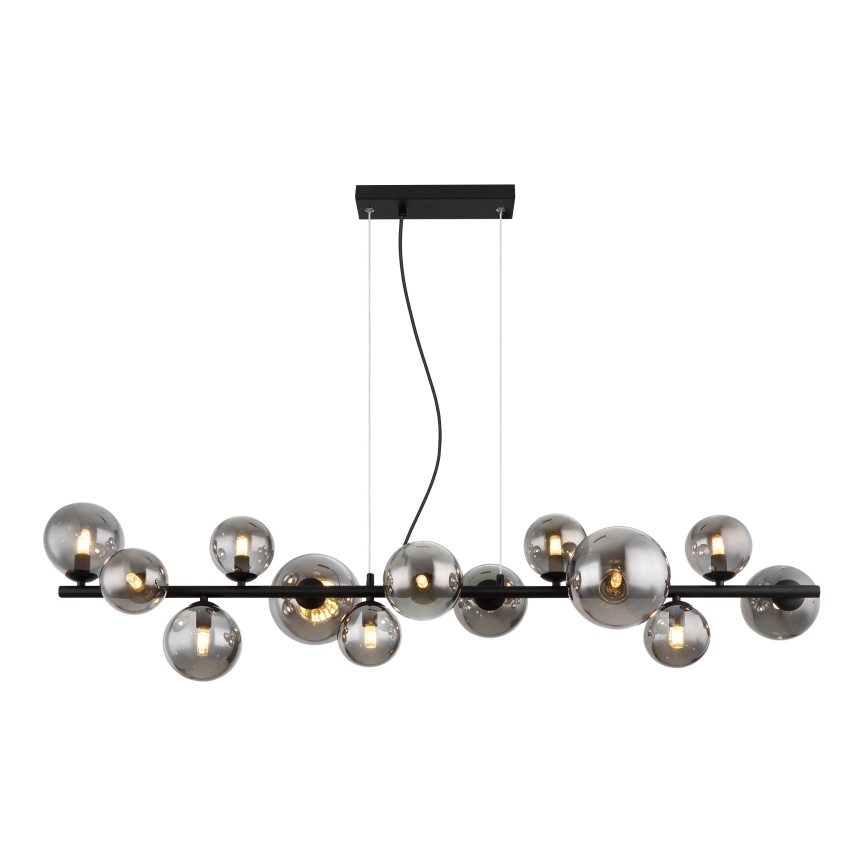 Globo - LED pendel 13xG9/3,5W/230V røget/sort