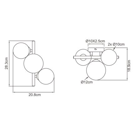 Globo - LED loftlampe RIHA 3xG9/3,5W/230V