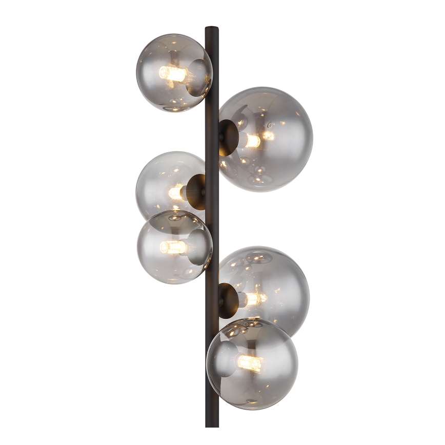 Globo - LED gulvlampe 6xG9/3,5W/230V røget/sort