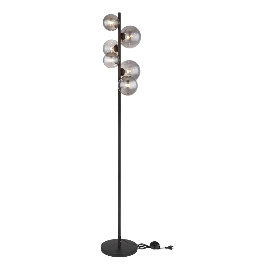 Globo - LED gulvlampe 6xG9/3,5W/230V røget/sort