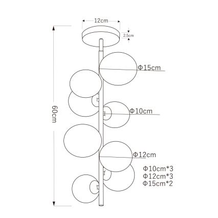 Globo - LED pendel 8xG9/3W/230V