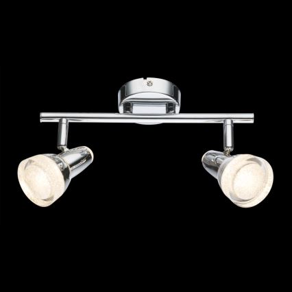 Globo - LED spotlampe 2xLED/4W/230V blank krom