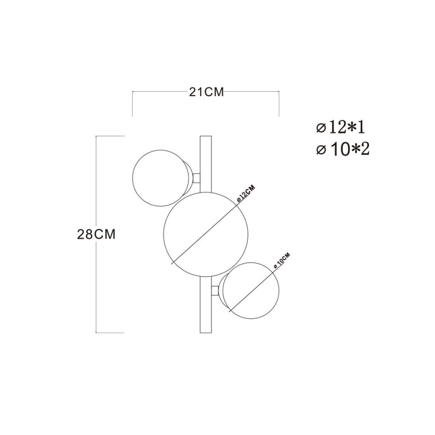 Globo - LED loftlampe RIHA 3xG9/3,5W/230V messing