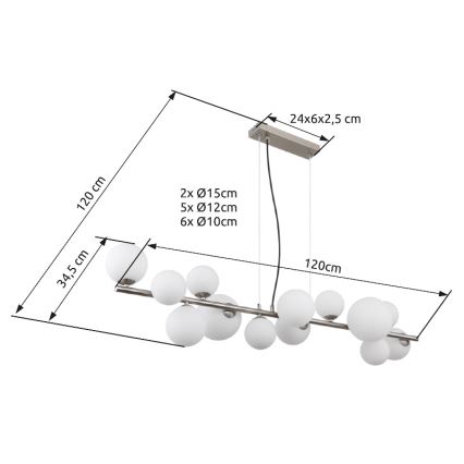 Globo - LED gulvlampe 13xG9/3,5W/230V hvid