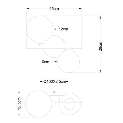 Globo - LED loftlampe 2xG9/3W/230V krom