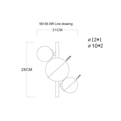 Globo - LED loftlampe RIHA 3xG9/3,5W/230V mat krom