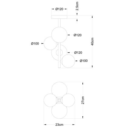 Globo - LED pendel 4xG9/3W/230V krom