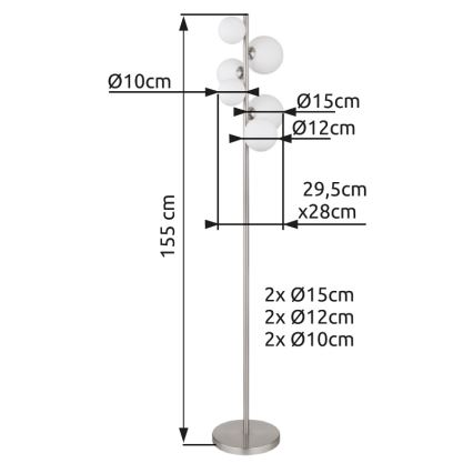 Globo - LED pendel 6xG9/3,5W/230V hvid