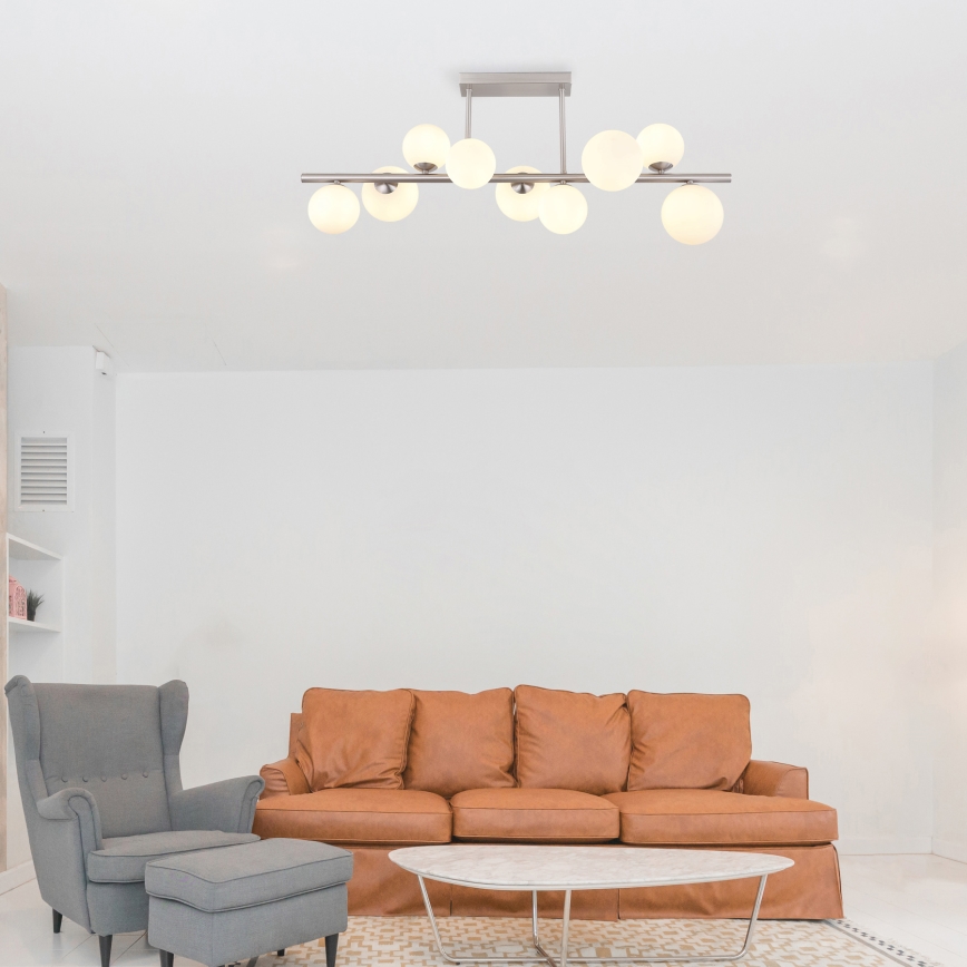Globo - LED pendel 9xG9/3W/230V mat krom