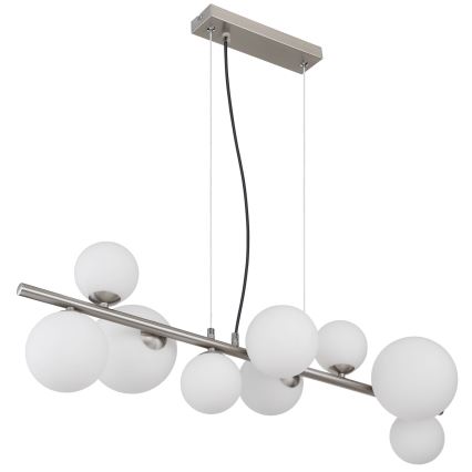 Globo - LED pendel 9xG9/3W/230V mat krom