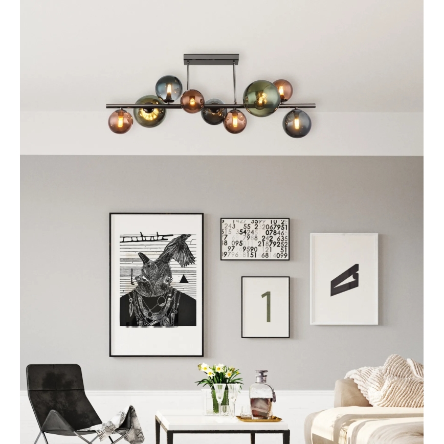 Globo - LED-lysekrone på stang 9xG9/3W/230V