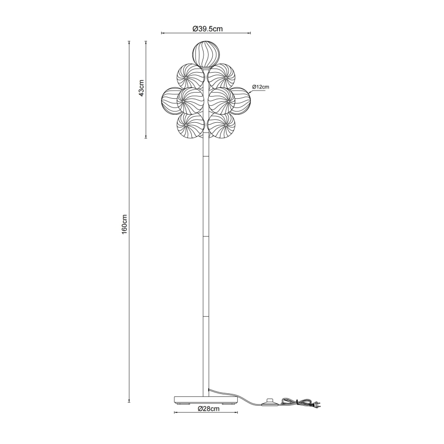 Globo - Gulvlampe 13xG9/4W/230V