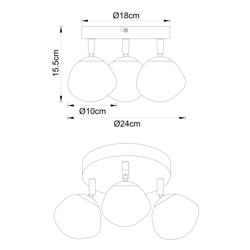 Globo - Spotlampe 3xG9/5W/230V