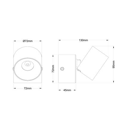 Globo - LED-vægspot LED/6W/230V