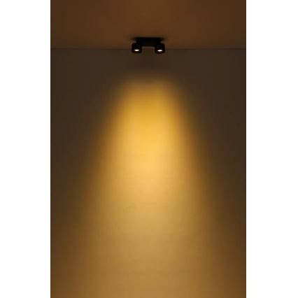 Globo - LED spotlampe 2xLED/6W/230V sort