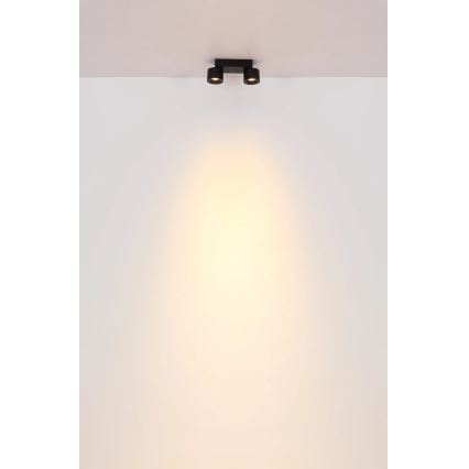 Globo - LED spotlampe 2xLED/6W/230V sort