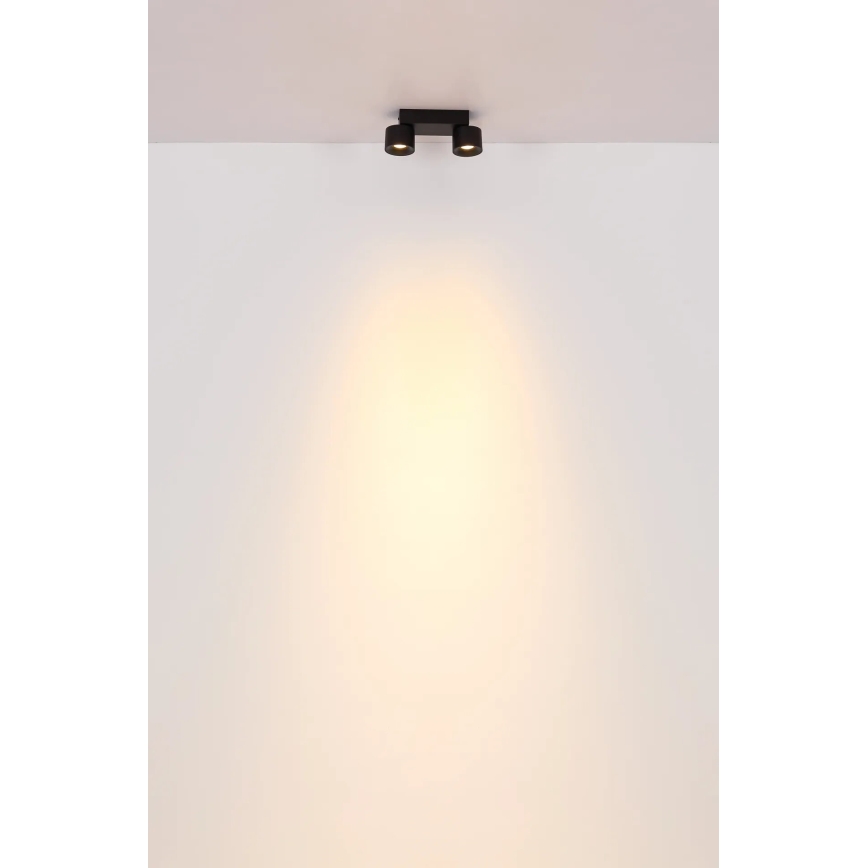 Globo - LED spotlampe 2xLED/6W/230V sort
