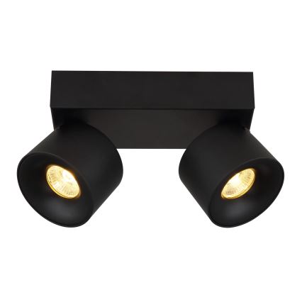 Globo - LED spotlampe 2xLED/6W/230V sort