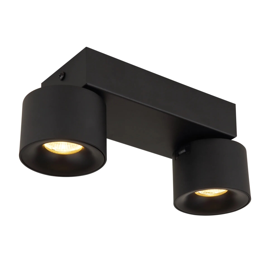 Globo - LED spotlampe 2xLED/6W/230V sort