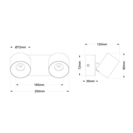 Globo - LED-spotlampe 2xLED/6W/230V