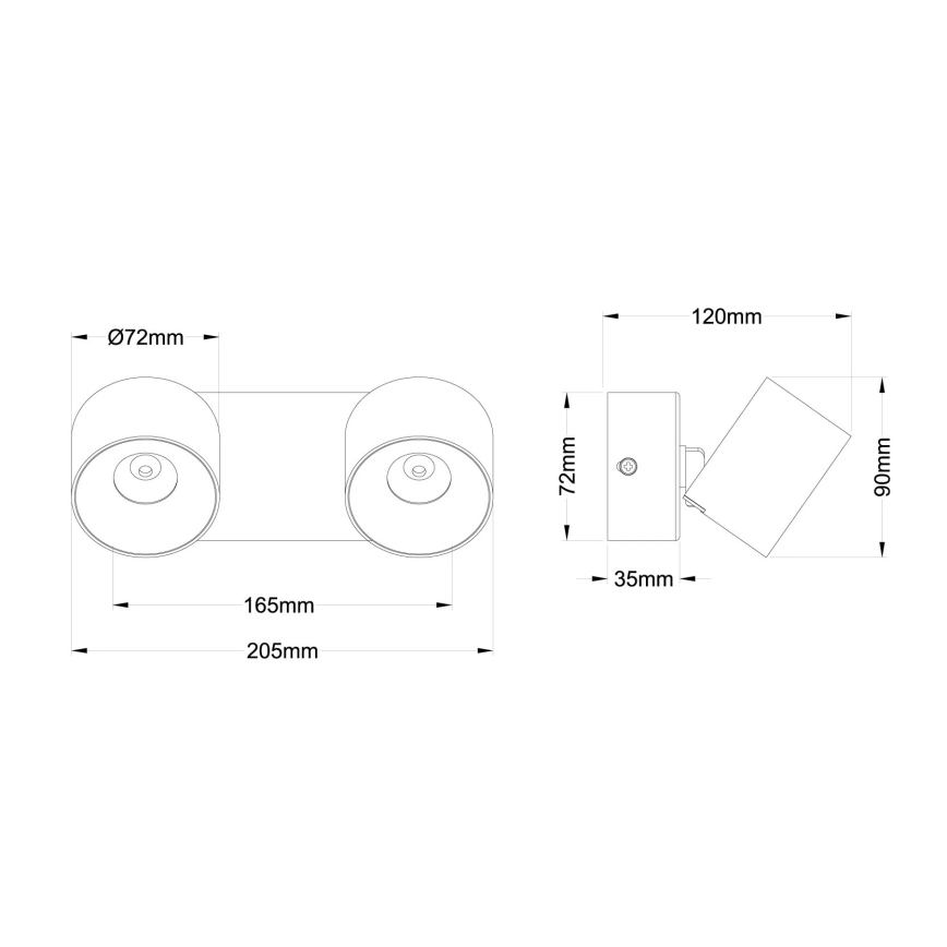 Globo - LED-spotlampe 2xLED/6W/230V
