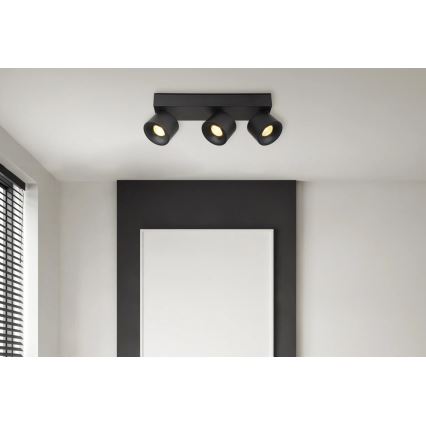 Globo - LED spotlampe 3xLED/6W/230V sort