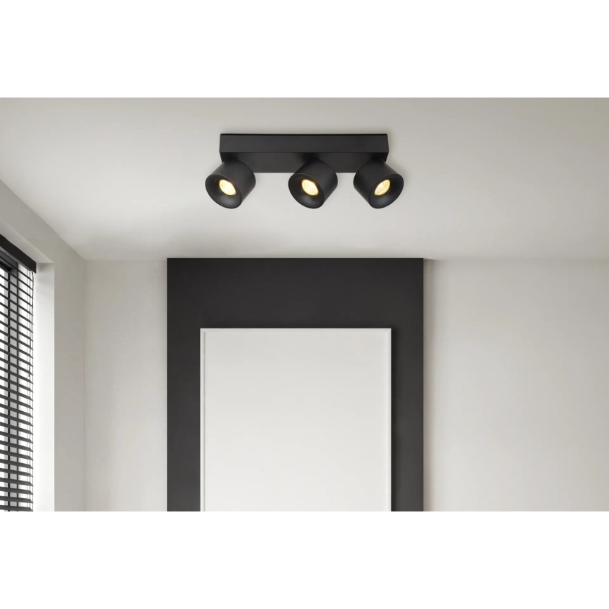Globo - LED spotlampe 3xLED/6W/230V sort